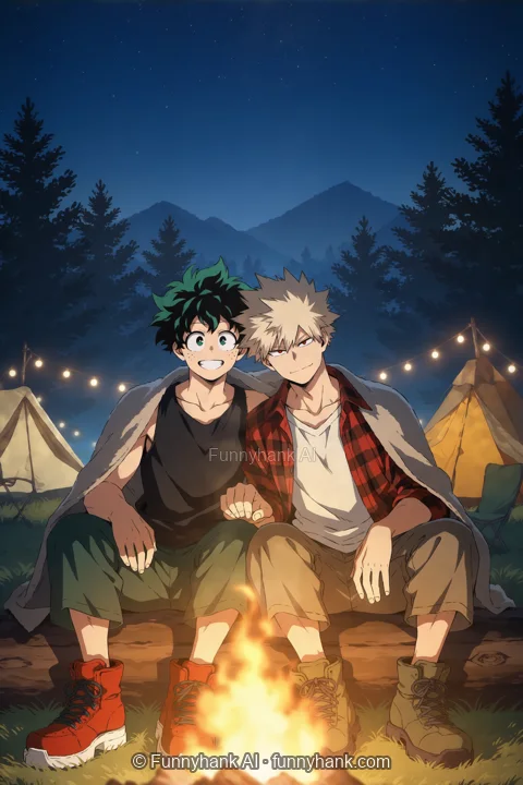 Bakugou Katsuki x Midoriya Izuku fan illustration